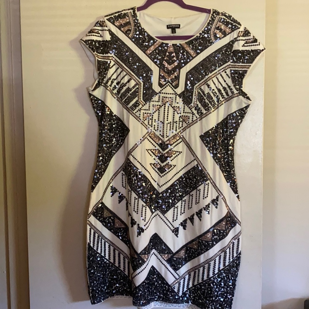 Golf and silver dress